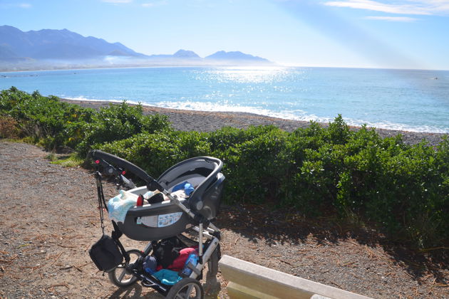 Pram Overlooking The Sea