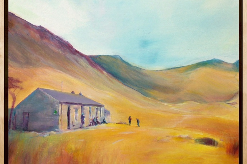 Approach To Black Sail Framed Oil On Canvas Original Painting 80 X 80Cm By Jen Larkin Copyright Jen Larkin