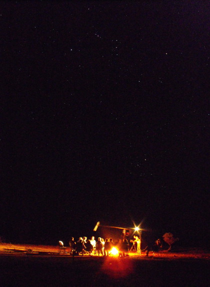 Megan Arno A Campfire At Boolardy Station, Western Australia, As Part Of A Cultural Exchange Between Astronomers And Indigenous Artists In 2009