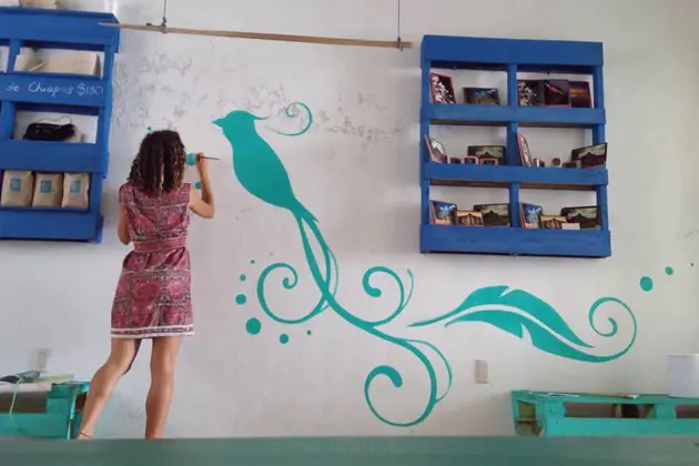Unexploring Teodora Lilas Paints Xaman Ek Cultural Centre, Campeche, Mexico