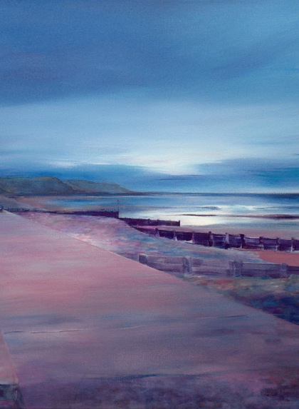 The Night Before, St Bees Framed Oil On Canvas Original Painting 80 X 80Cm By Jen Larkin Copyright Jen Larkin