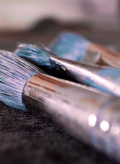 Brushes In The Studio By Jen Larkin