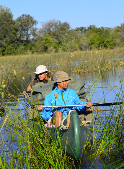 Jini And Guide At Start Of Selinda Canoe Trail, Botswana. Photo Michael Gebicki Edit2