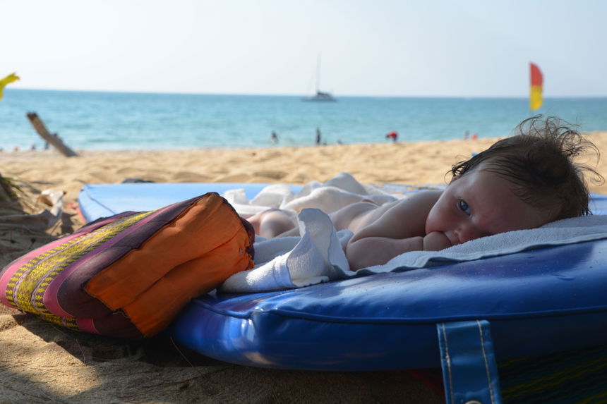 Baby On The Beach Relaxing