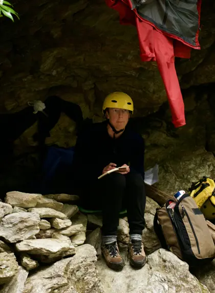 Franklin 07 18 Oliver Cassidy In A Cave On The Franklin River (Credit, Francois Fourie) Edit